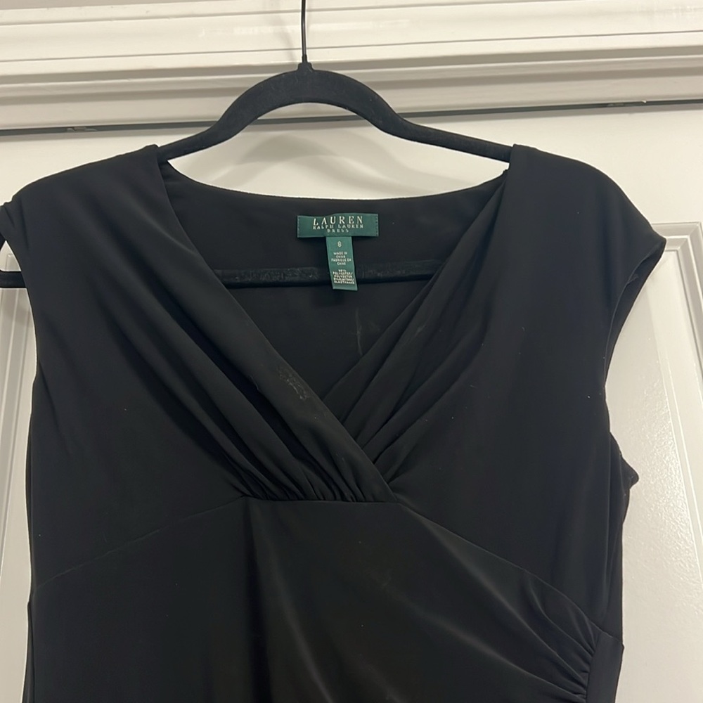 Lauren Ralph Lauren, Fitted Stretchy Black Dress, Size 8